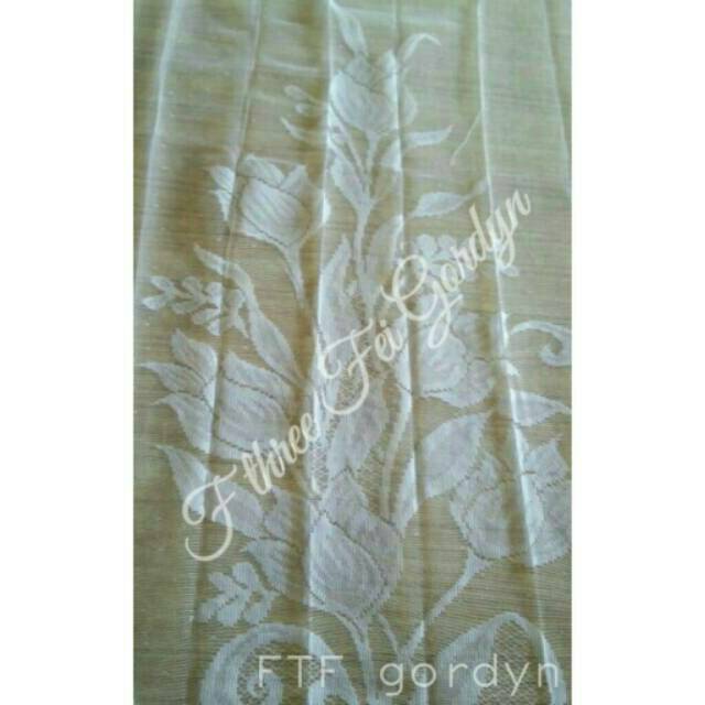 Vitrase polos / Vitrage tulip / vitras gordyn / puring gorden motif matahari / tulip