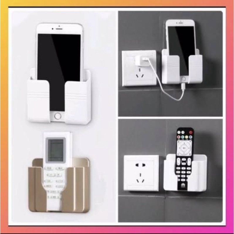 Holder Tempel Dinding Tempat Remote Ac Hp (warna hitam) -celine