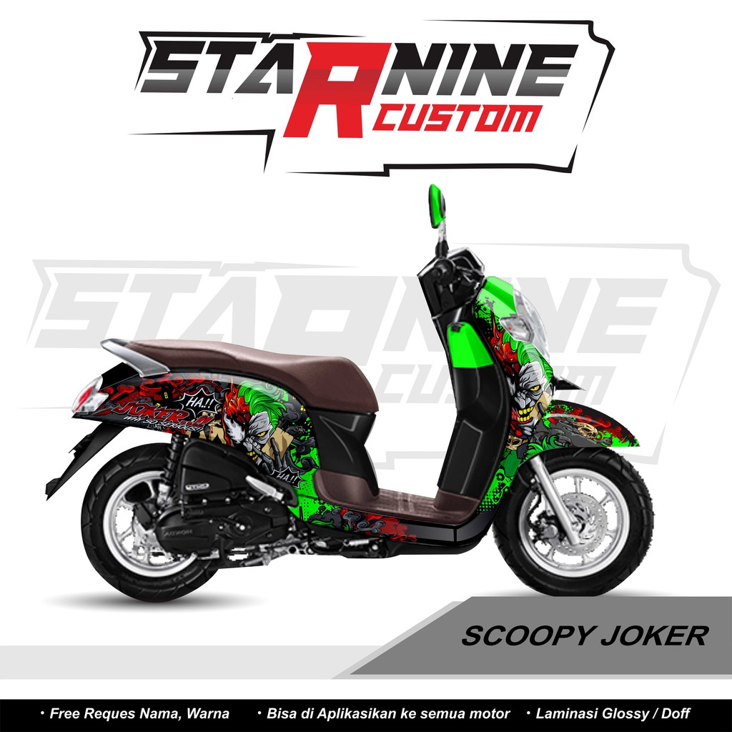 sticker scoopy 2018 joker decal scoopy stiker honda scoopy 2018