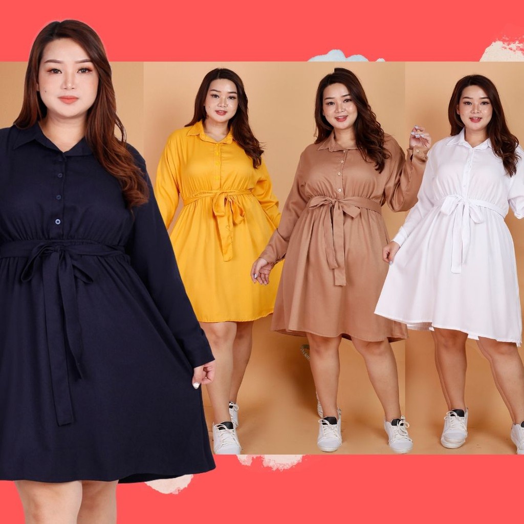 LD 120 DRESS JUMBO BAJU BIG SIZE CLARA