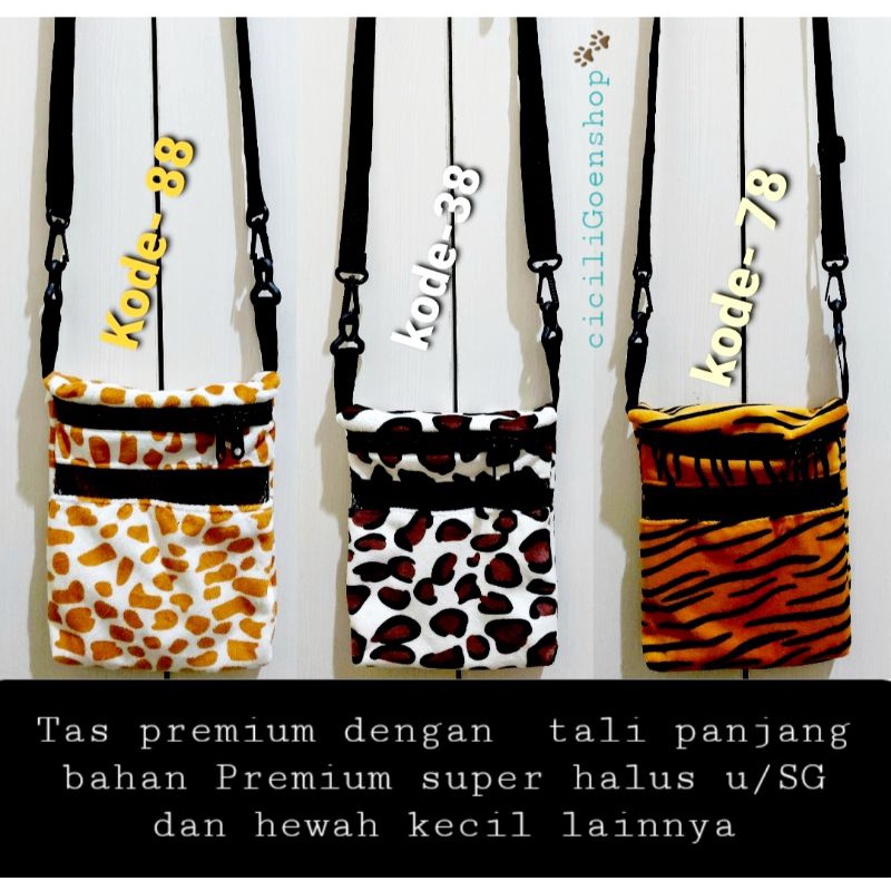 Premium Tas Bonding selempang mini kecil Pouch Travel bag Hewan Sugar Glider SG tali panjang bajing