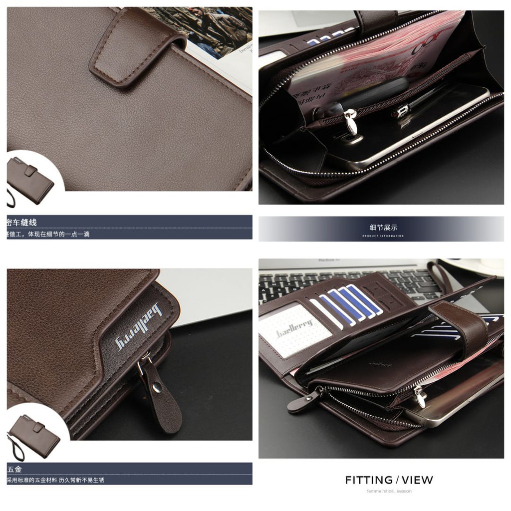 DOMPET BAELLERRY ORIGINAL BILLY PANJANG FASHION PRIA WANITA PREMIUM KULIT IMPORT KOREA MURAH BRANDED