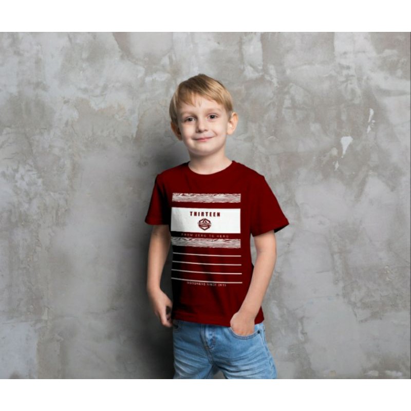 Kaos Anak Tanggung usia 7-10  tahun thirteen xxl-6