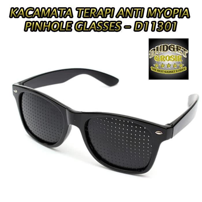 Kacamata Terapi Anti Myopia Pinhole Glasses - D11301 - Black--YOOSKE