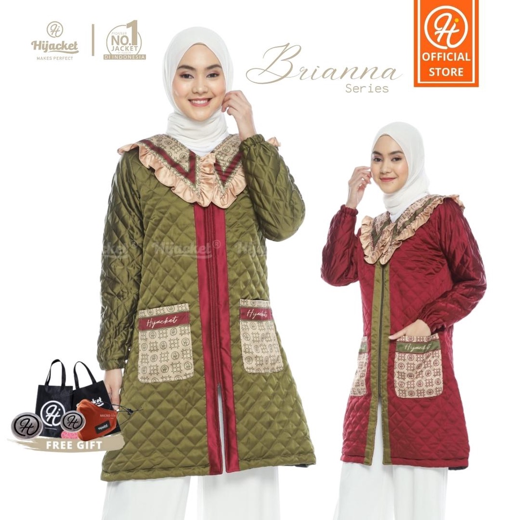 Baru ✅ Hijacket Brianna - Jaket Wanita Muslimah Original For Hijaber Syari | Jaket Panjang Wanita