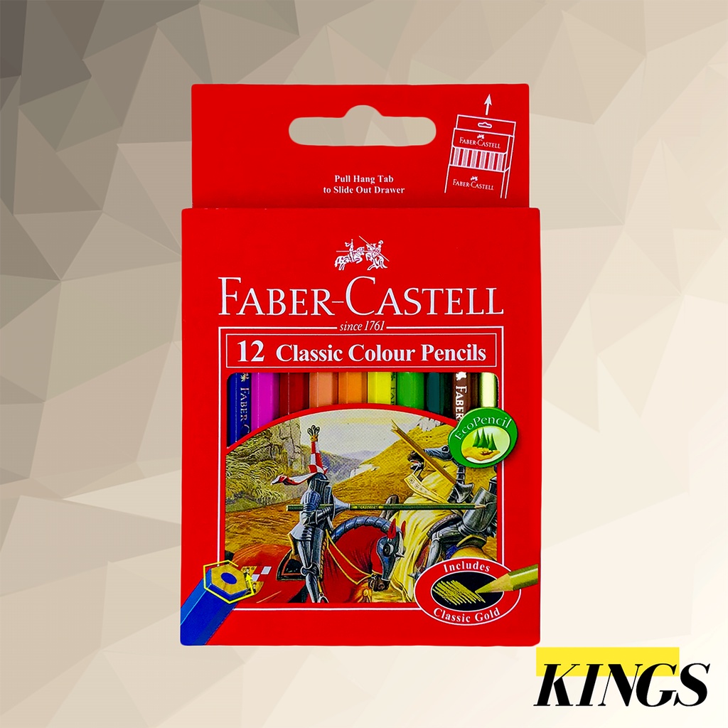 

Faber-Castell Classic Colour Pencils / Pensil Warna 12 Warna 115851