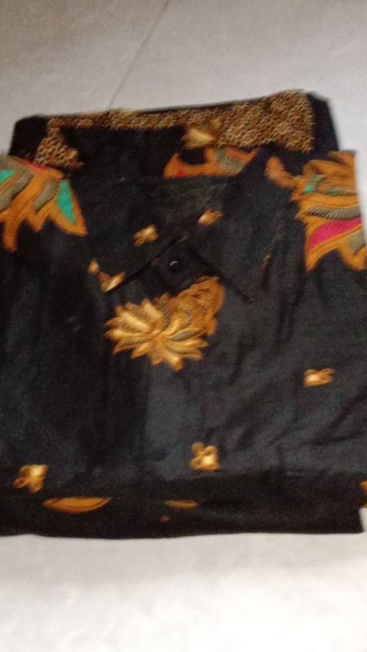 Couple Batik Gamis Pestamaura Couple - Sania Ruffle Batik Couple Ori Ndoro Jowi Dnt Garansi Termurah