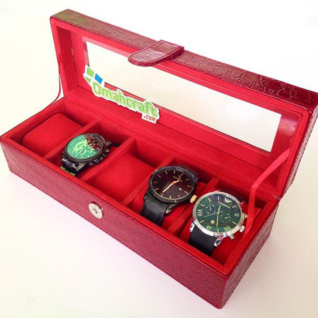 RED CROCO - Kotak Jam Tangan JUMBO isi 5 / Box Tempat Jam tangan Original