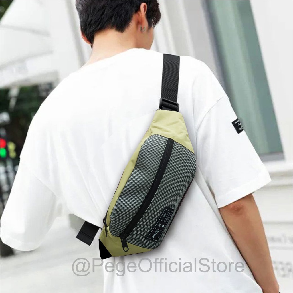 Tas Selempang Waistbag Pege Kombinasi 2 Warna Bisa Untuk Tas Pinggang Pria Wanita Unisex - PG - 8818