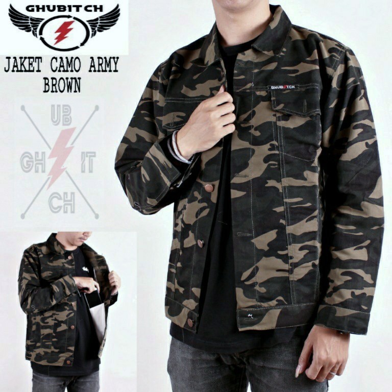 JAKET SEMI PARKA PRIA / JAKET SEMI PARKA CAMO LORENG