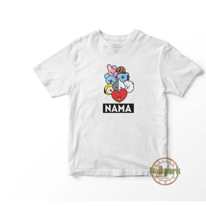 Free Name/Kaos Anak BTS/Atasan Anak Perempuan/Kaos Anak Perempuan - Putih L Import murah realpict