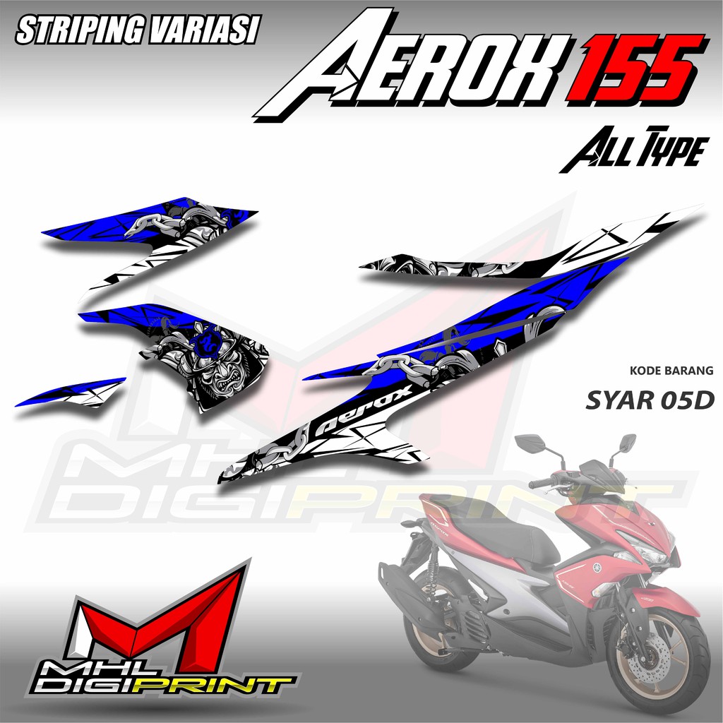 STRIPING VARIASI AEROX 155 ALL TYPE - STIKER AEROX 155 - SYAR 05