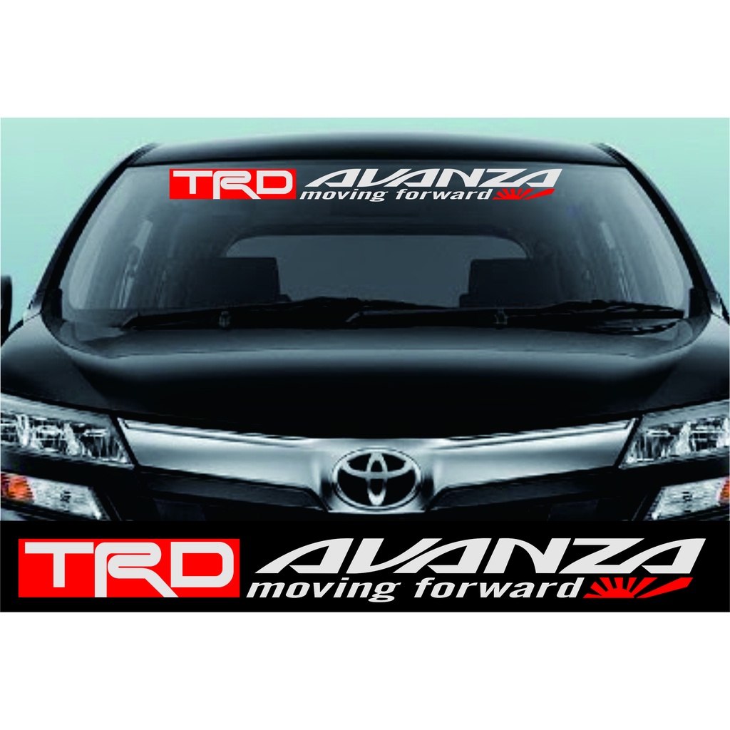 stiker kaca depan AVANZA trd racing