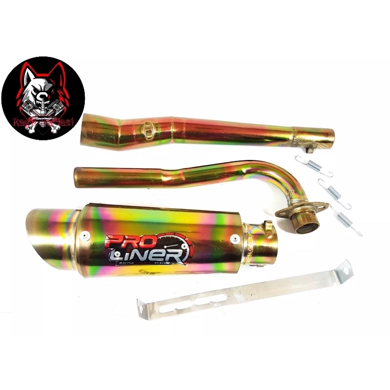 knalpot PROLINER bunglon Supra x 125 Revo Blade full bunglon