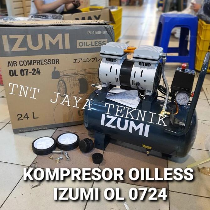IZUMI 24LITER OIL LESS 3/4HP / KOMPRESOR IZUMI OIL LESS 24 LITER 0724