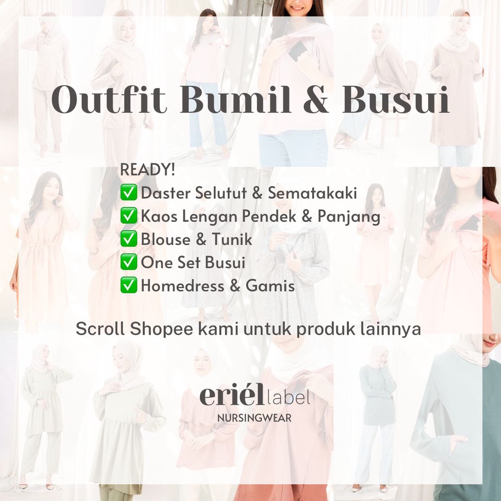 HANA - Gamis Homedress Daster Menyusui Bukaan Samping Kanan Kiri Busui Bumil Hamil Nursingwear Jumbo