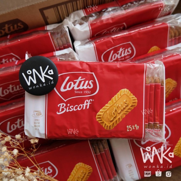 Lotus Biscoff Individual Pack 25 - Biskuit Speculoos Caramel Cookies