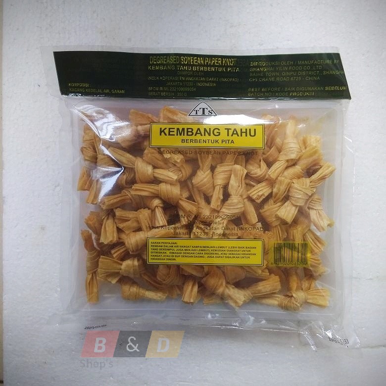 

Kembang Tahu Model Pita Netto 350 Gram.