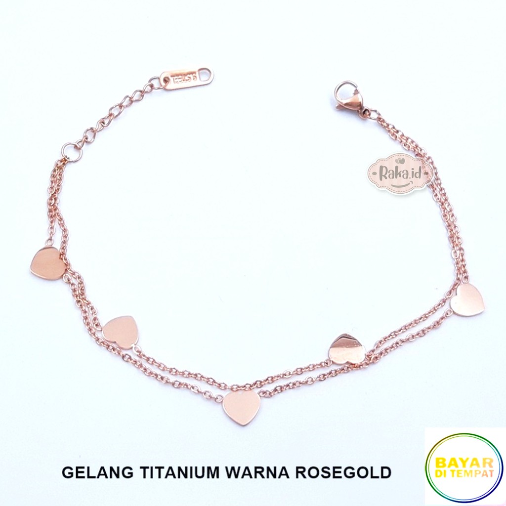 Raka Acc - Gelang Tangan Wanita Gelang TITANIUM Love Perhiasan Wanita 564