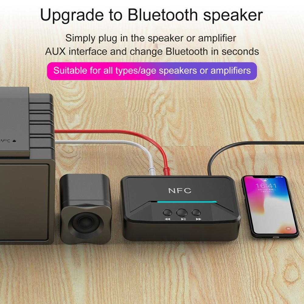 (100% BARANG ORI) Audio Bluetooth 5.0 Receiver NFC Stereo Car Kit Speaker - BT200