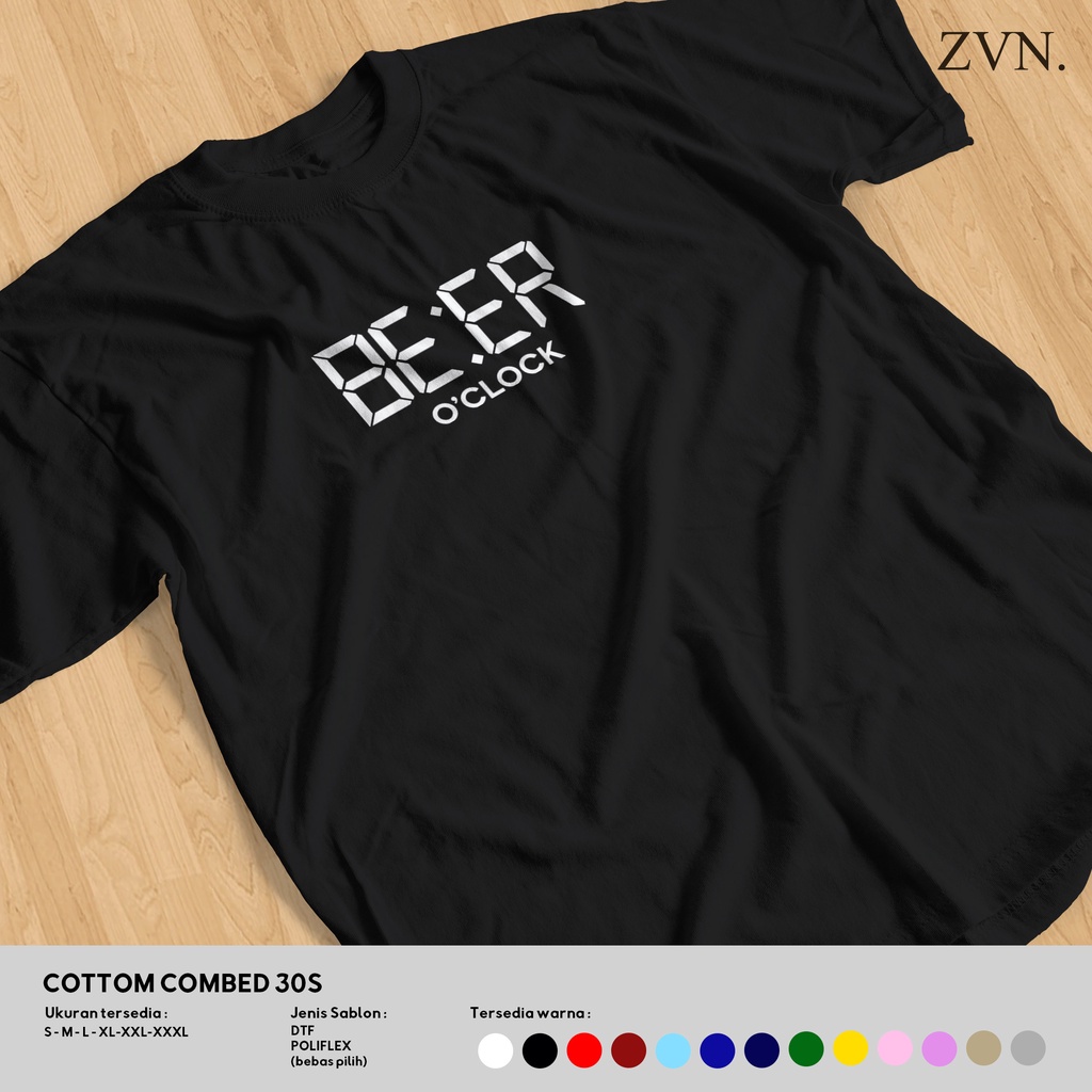 BAJU KAOS VINTAGE AESTHAETIC DISTRO BEER O'CLOCK