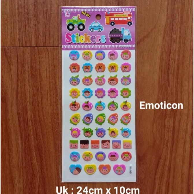 

Sticker Lucu Embose 3D Busa Smile Emoticon