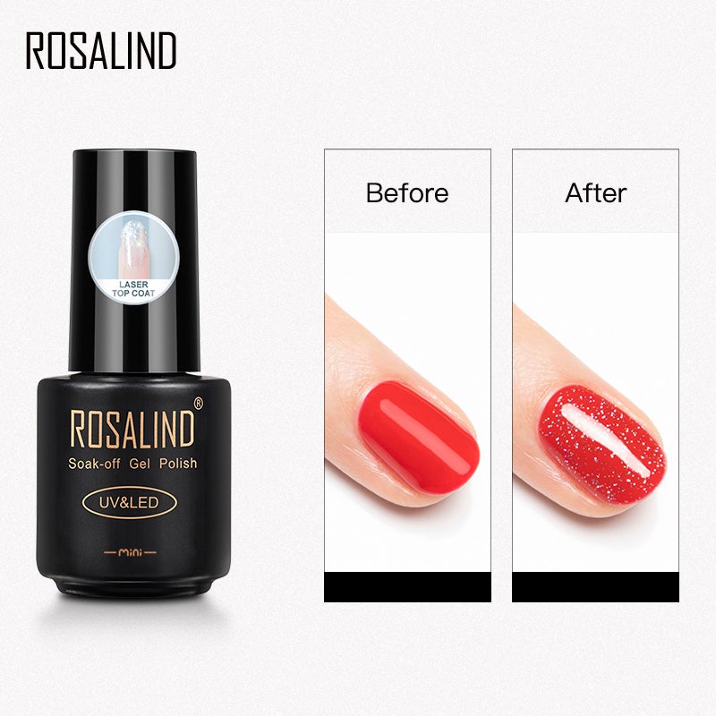 ROSALIND Base Coat dan Top Coat Nail Gel UV LED / Kutek/ Cat Kuku Bagus Murah