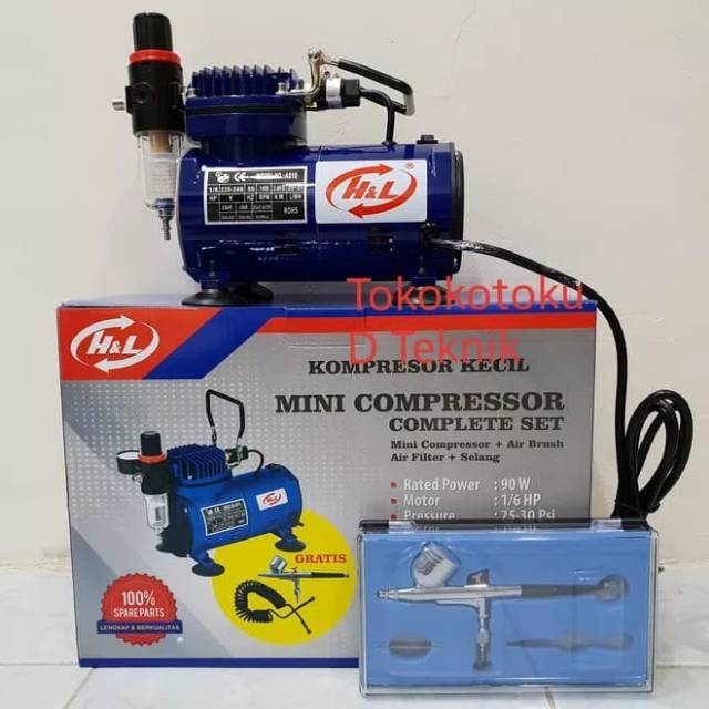 Kompresor Mini Compressor Complete Set With Air Brush H&amp;L