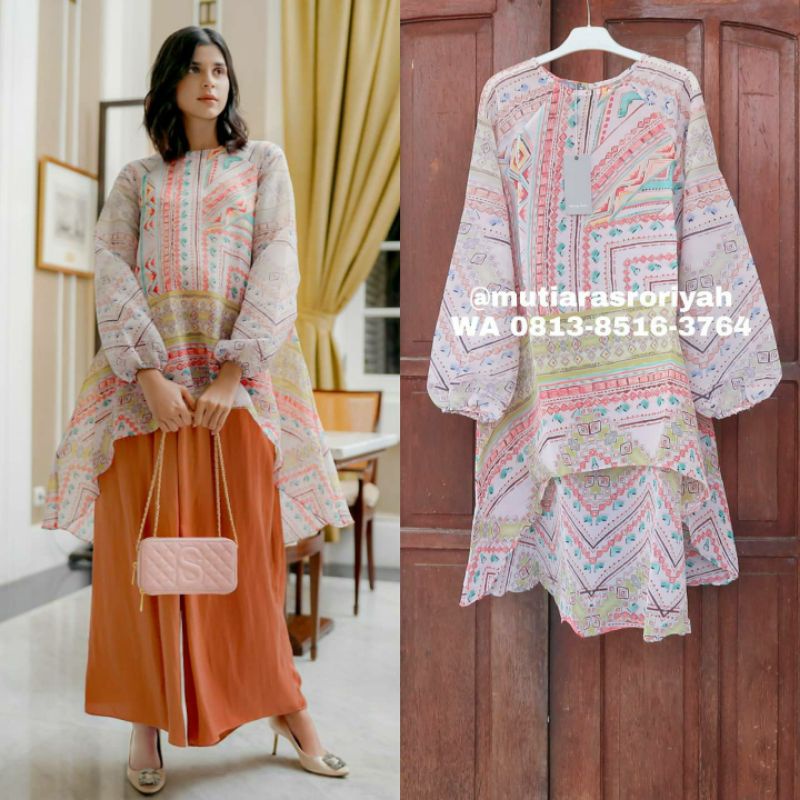 READY STOCK Gala Tunic S M Benang Jarum Raya Buttonscarves Benangjarum Limited