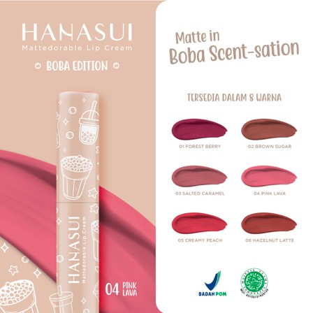 HANASUI Mattedorable Lip Cream | BOBA Edition
