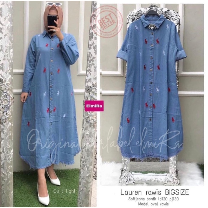 LAUREN RAWIS BIGSIZE / TUNIK JEANS JUMBO