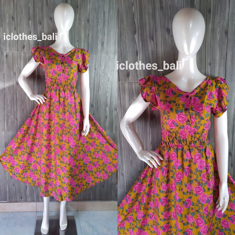 DRESS MOZA KANCING MK011