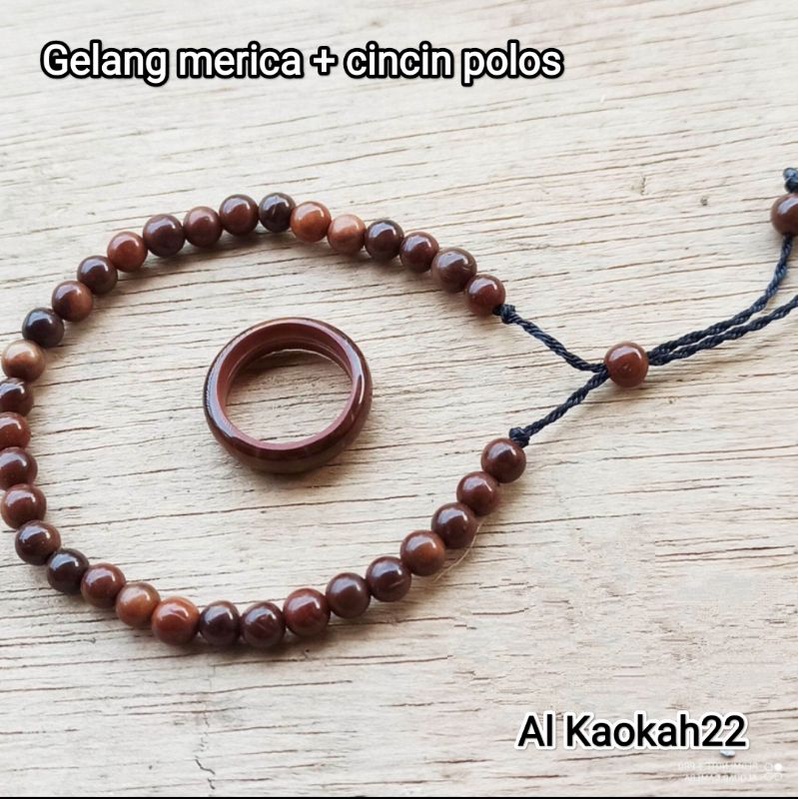 Gelang kaokah kaokah motiv original + bonus cincin polos