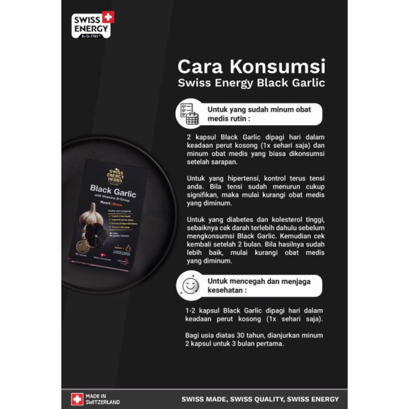 Black Garlic Swiss Darah Tinggi Kolestrol Darah Tinggi