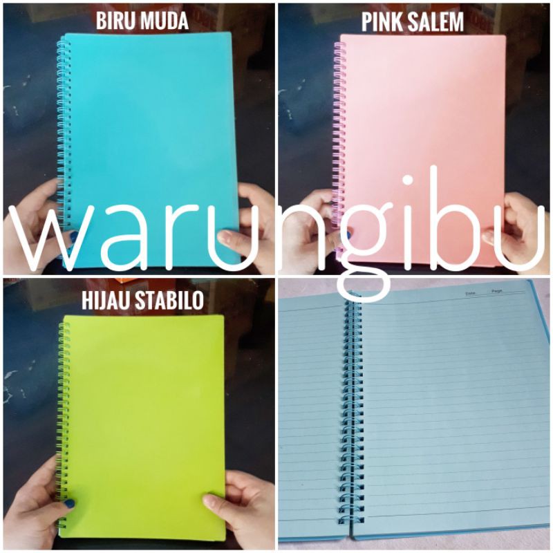 

Color Paper Ruled Spiral Notebook Buku Tulis Catatan Garis Berwarna