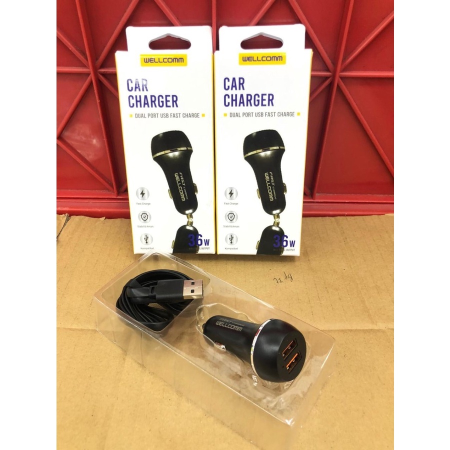 Car Charger Fast Charging Wellcomm 36W