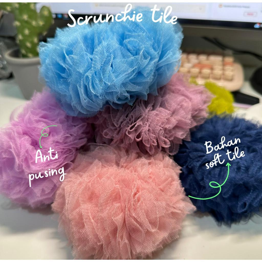 SCRUNCHIE VIRAL / CEPOL HIJAB / IKAT RAMBUT / CEPOLAN / CEPOL HIJAB / BAHAN TULE SOFT