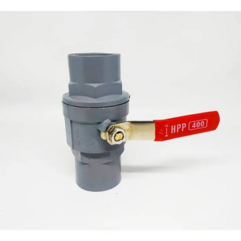 Ball Valve PVC Gagang Besi 1/2 Inci / Stop Kran Pipa Ballvalve PVC 1/2” / Stop Keran PVC 1/2 Inch