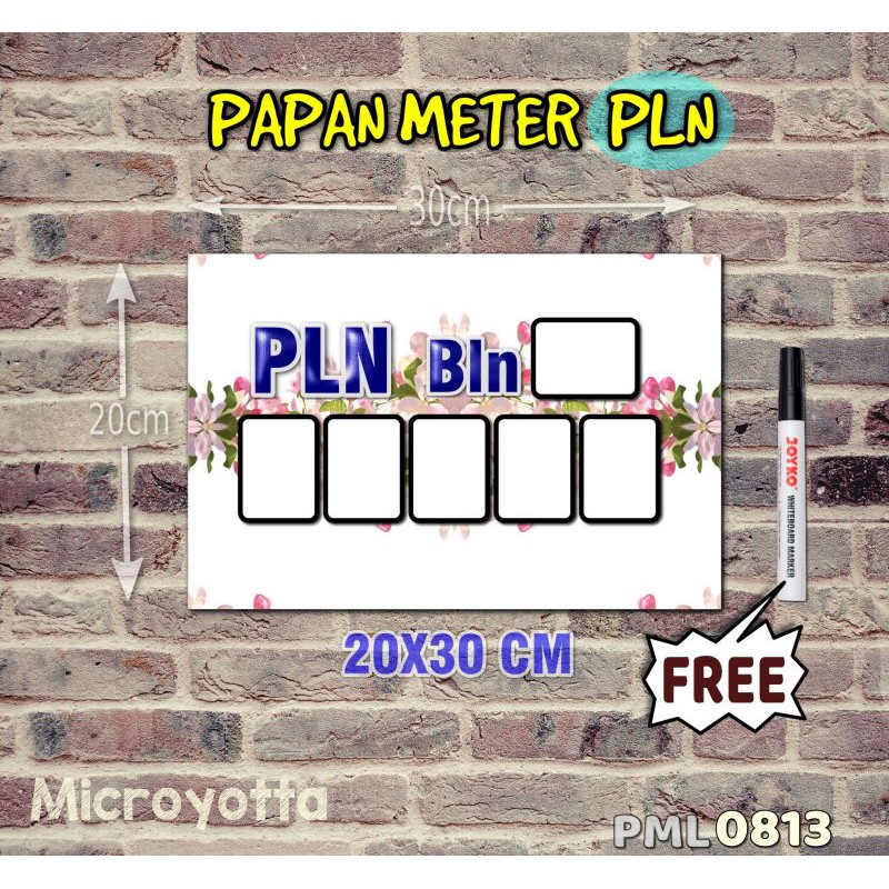 

Microyotta Papan Meter Listrik PLN PAM motif Unik - Flower 13