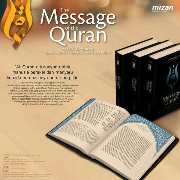 [Mizan Jakarta] The Message Of The Quran Hc Tafsir Al Quran Bagi Orang-Orang Yang Berpikir