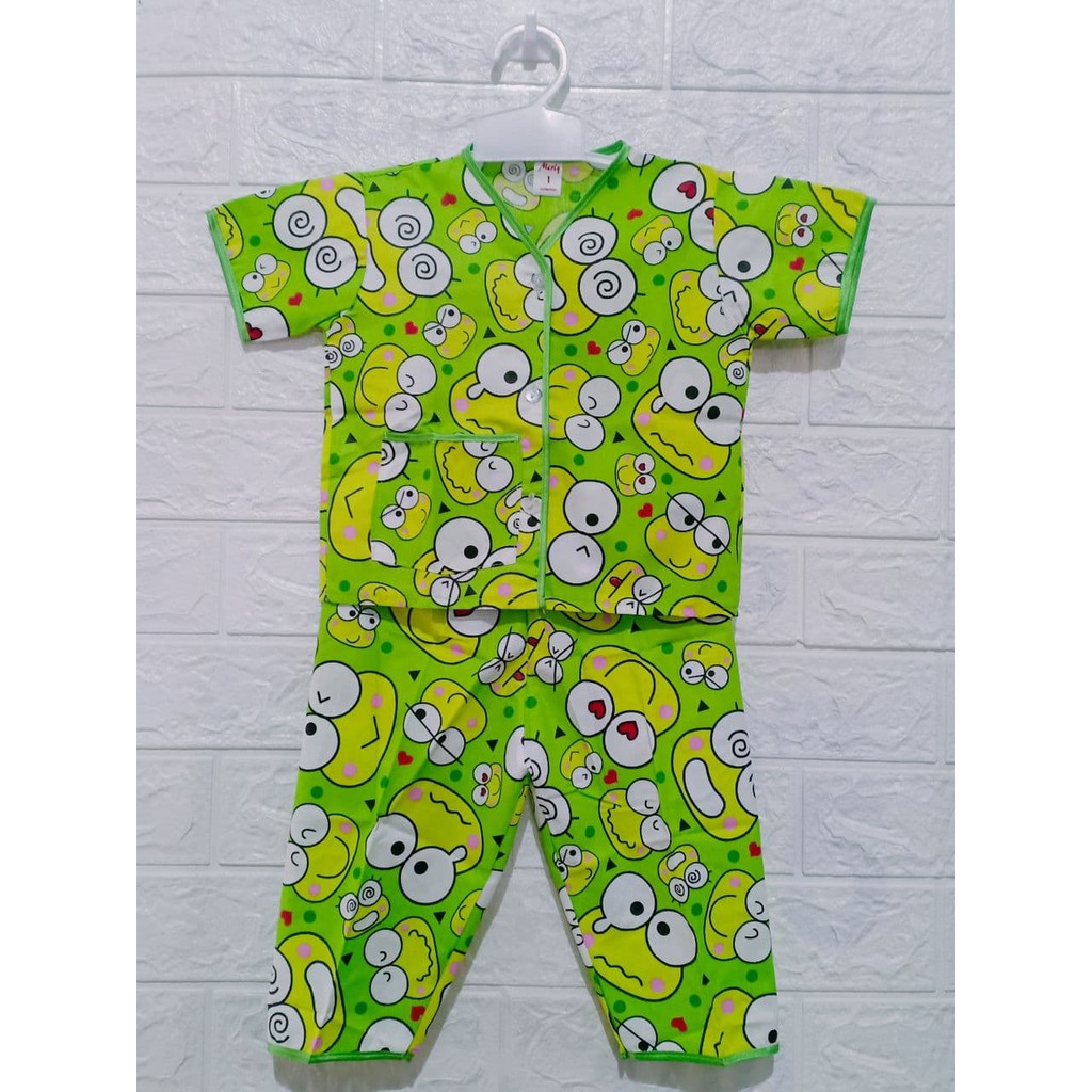 ( PROMO CUCI GUDANG ) COD STELAN PIAMA ANAK MOTIF KARAKTER BAHAN KATUN USIA 6-12 BULAN-8