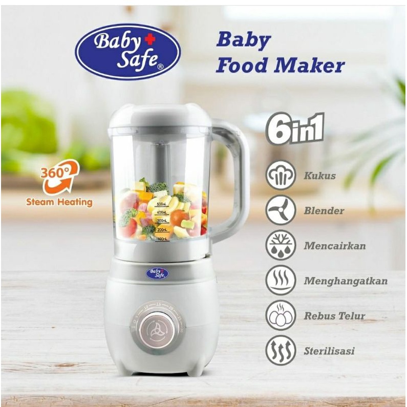 BABY SAFE 6in1 Baby Food Processor LB012 Steam Blend Cook Food Maker