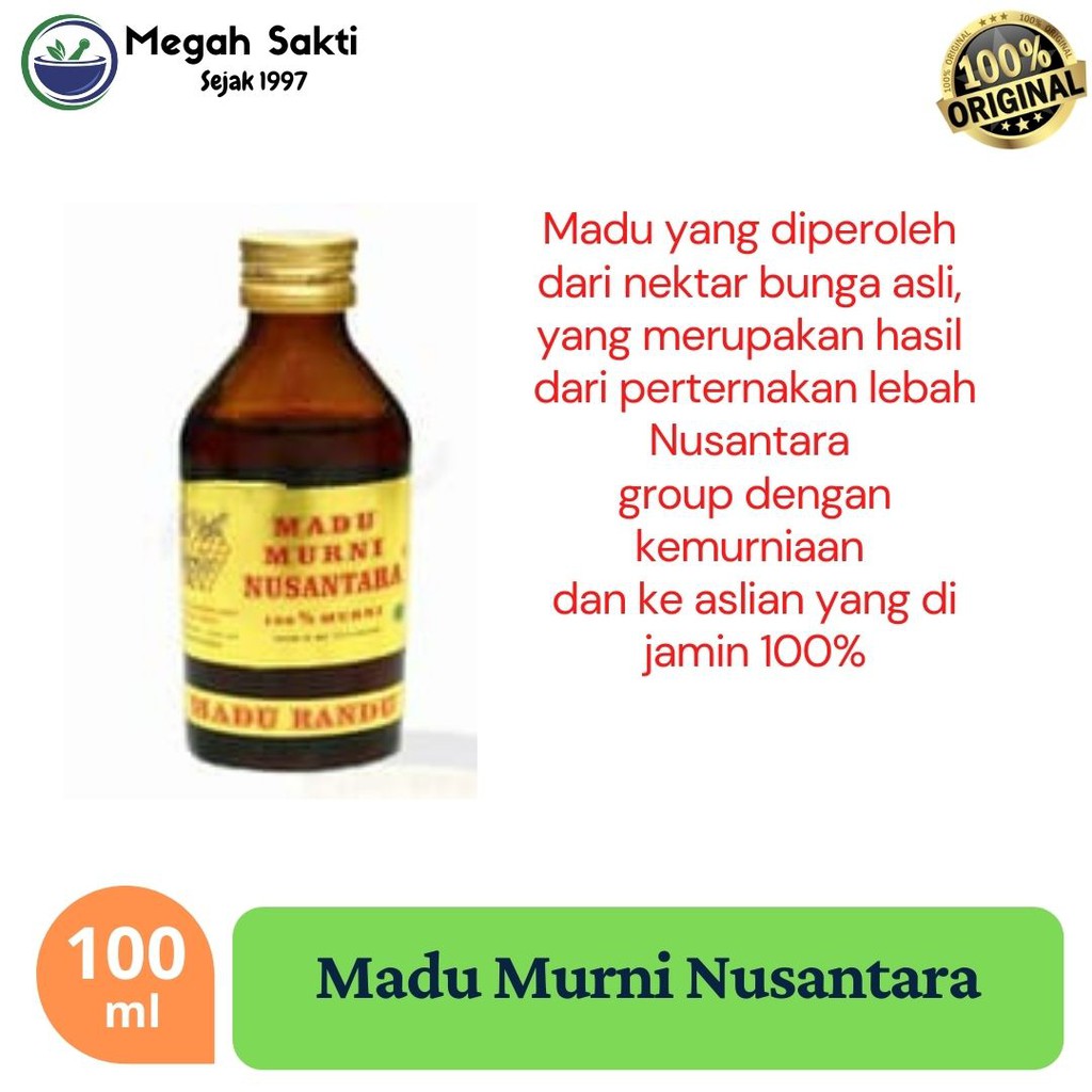 

Megah Sakti - Madu Murni Nusantara Asli 100% 100 mL