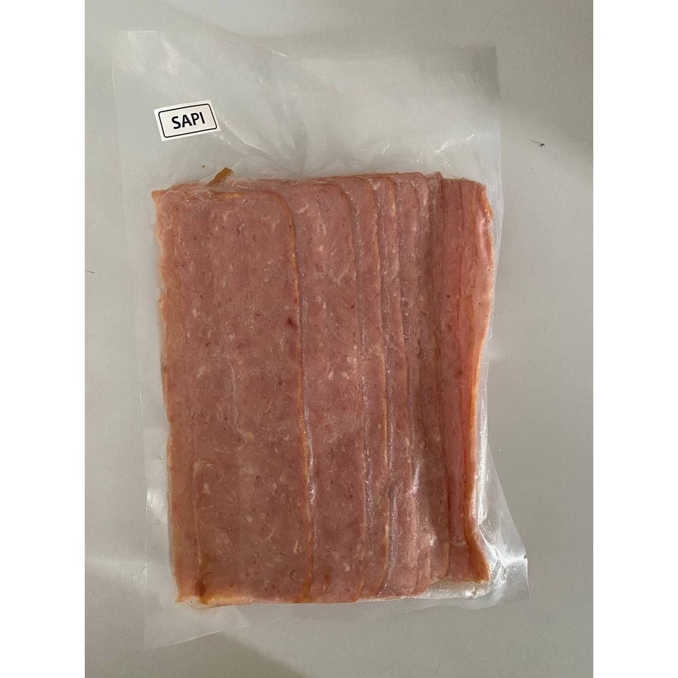 

TERMURAH BACON SAPI Sliced / BEEF BACON - 500 gram HALAL