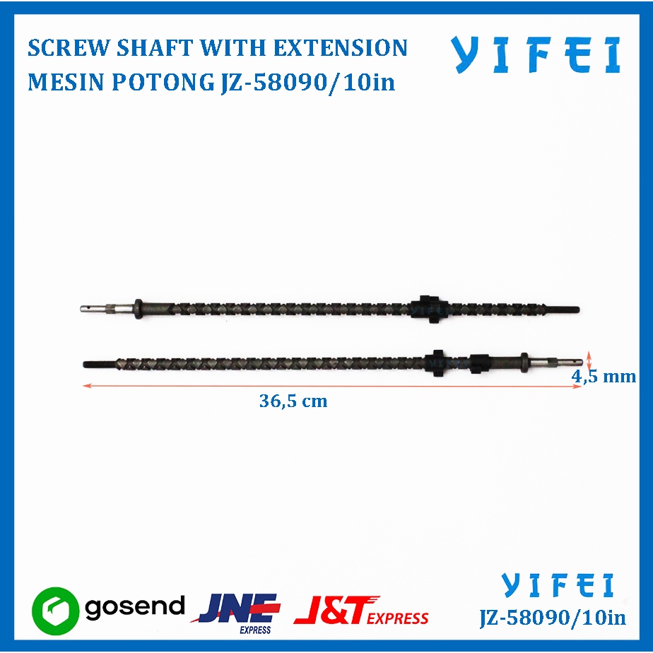 SCREW SHAFT WITH EXTENSION M-106(10&quot;) MESIN POTONG KM YIFEI-58090/10in
