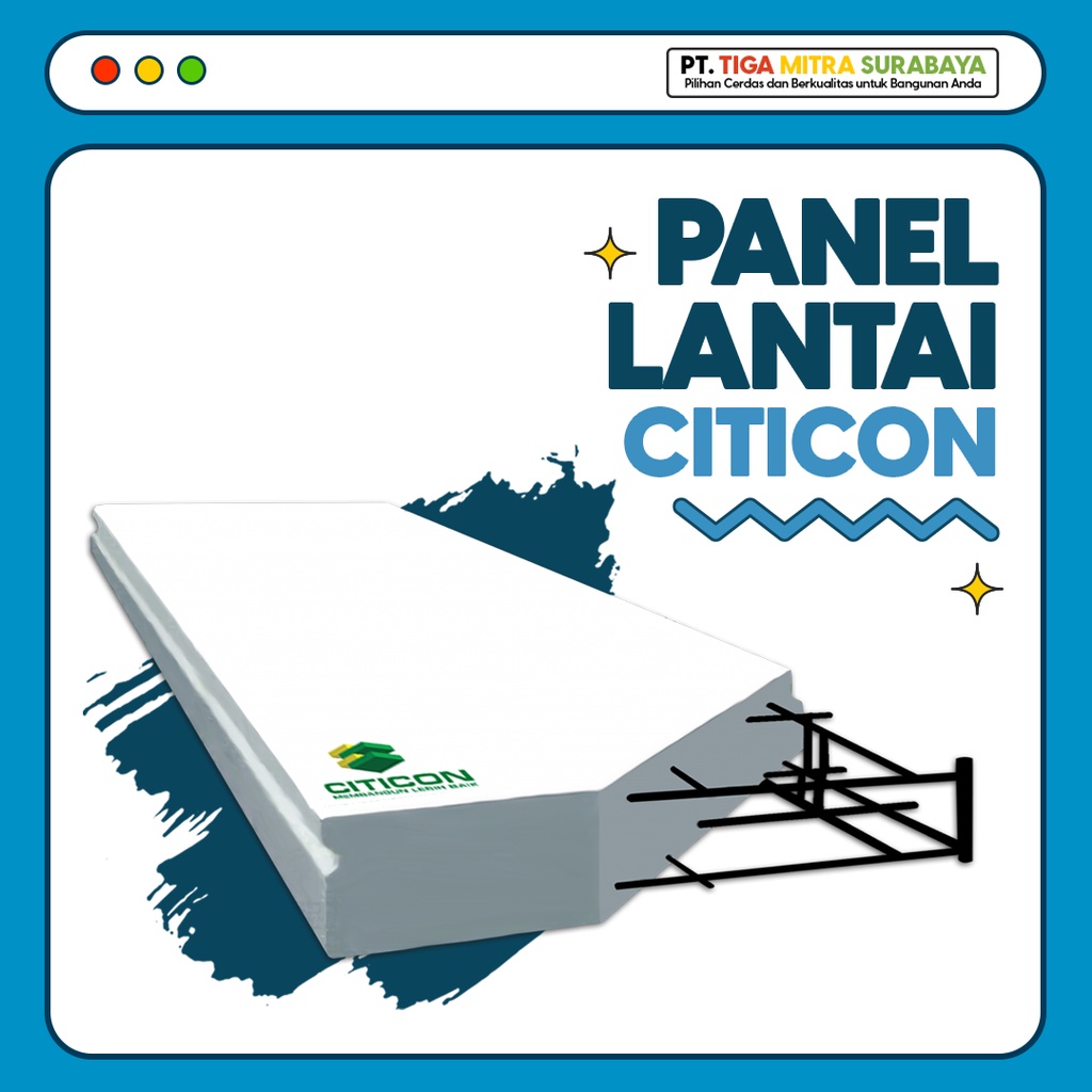 Panel Lantai Citicon Terpasang dan Material Saja
