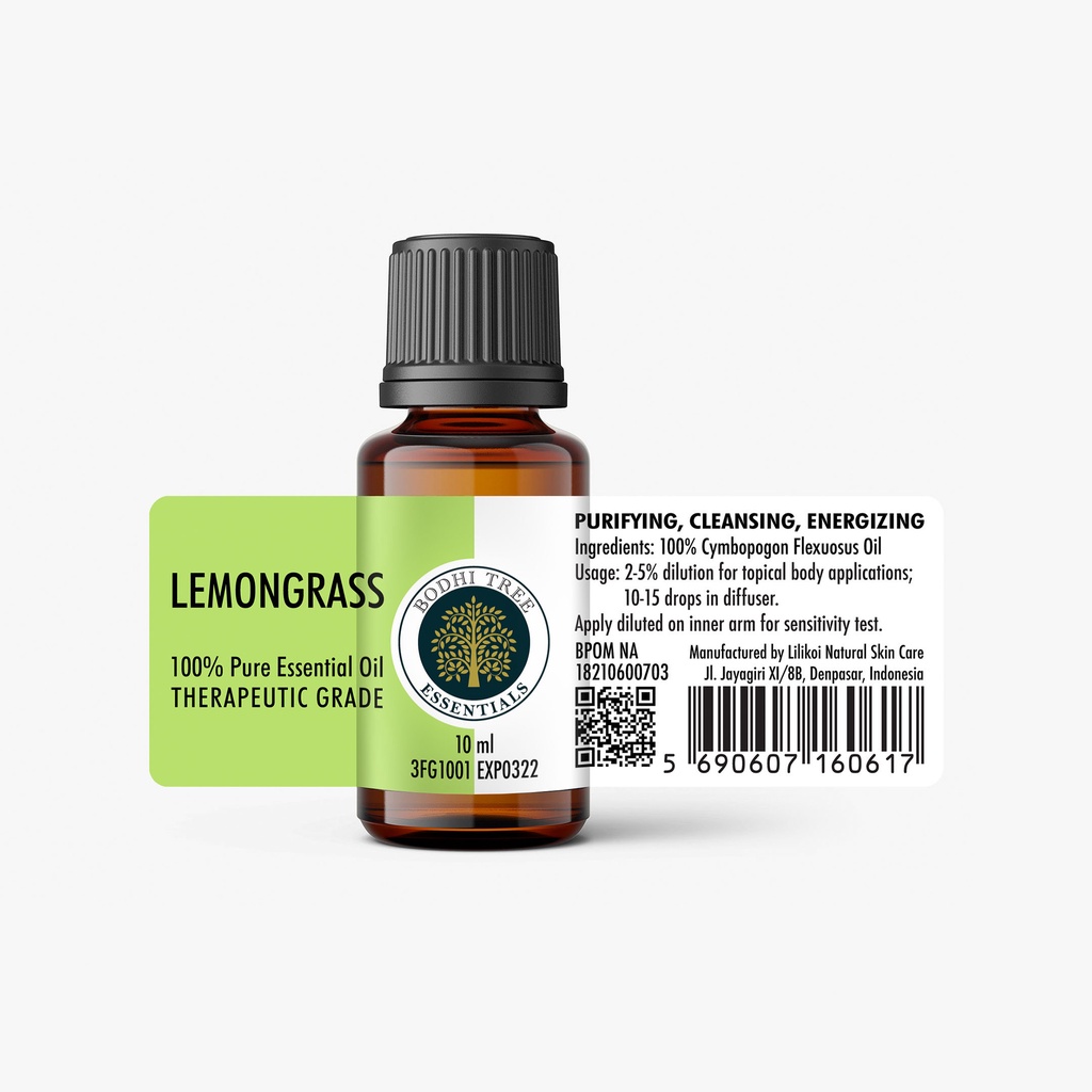 Bodhi Tree 100% Pure Essential Oil - Lemongrass - Serai - Sereh - Therapeutic Grade