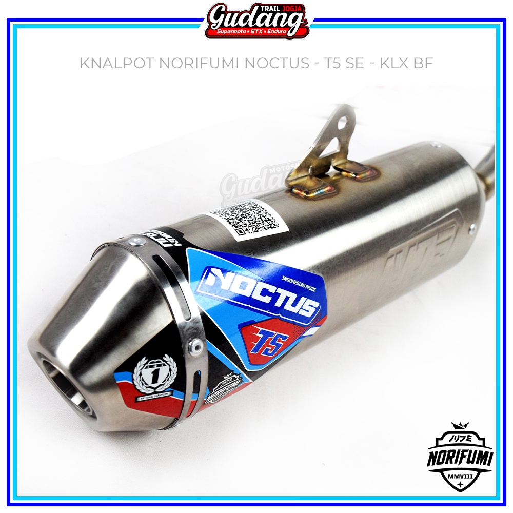 Knalpot Kenalpot Muffler Norifumi Noctus T5  STAINLESS BORE UP ORIGINAL KLX BIGFOOT DT CRF 150 WR 155