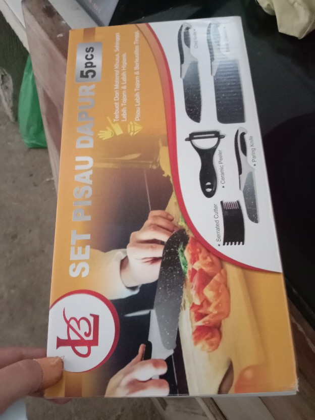 Pisau Set Keramik 5in1 / Pisau Jerami 6in1 Pisau Tajam Ceramic Batu Marvin Knife Set Pemotong Set