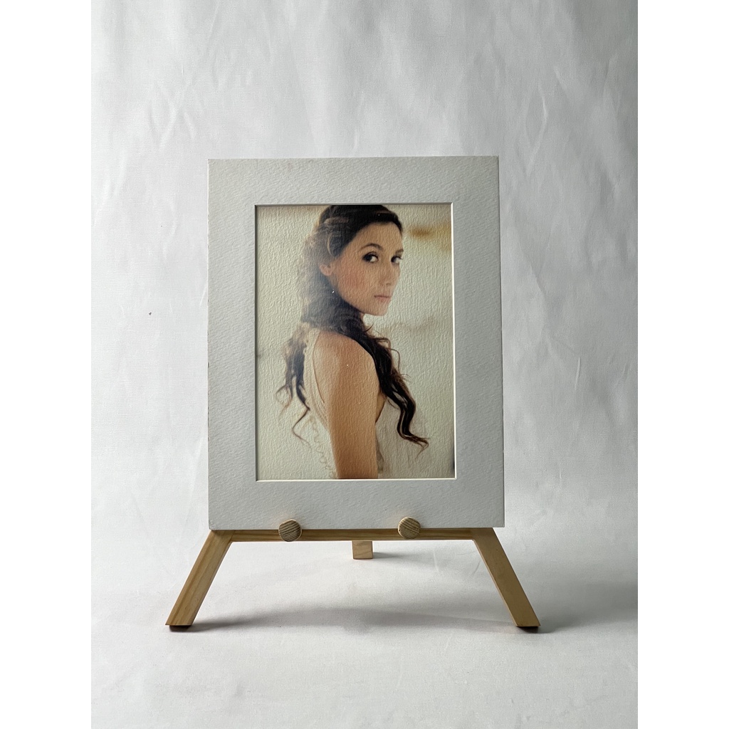 Standing Frame Wood Wooden Frame Stand Kayu Display Holder